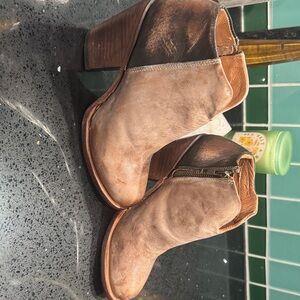 Freebird Brown Leather Ankle Boots